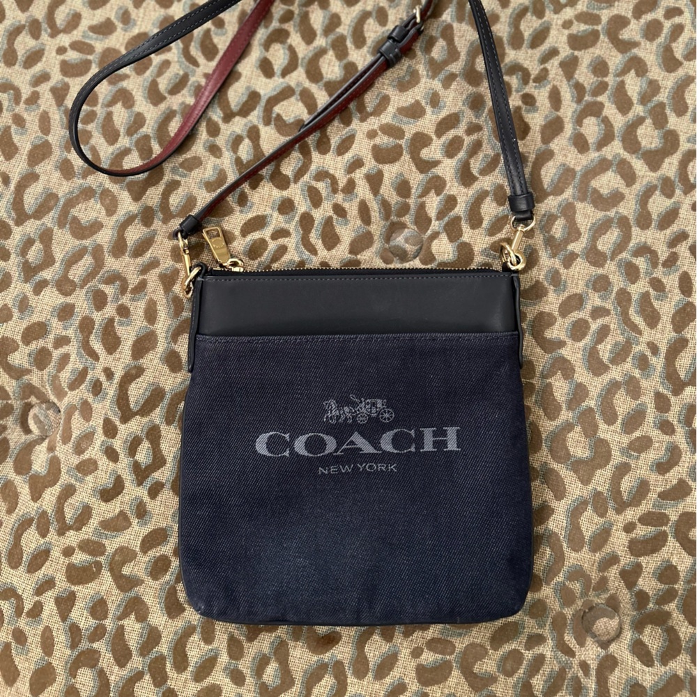 Denim “Kitt” Crossbody by Coach